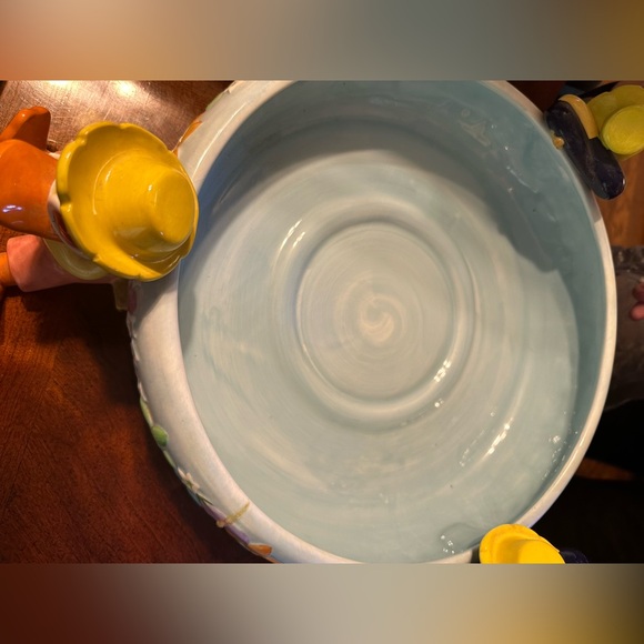 Vintage Collector Disney Mickey Polynesian Luau 2-Piece Chip Dip Platter - Picture 4 of 8